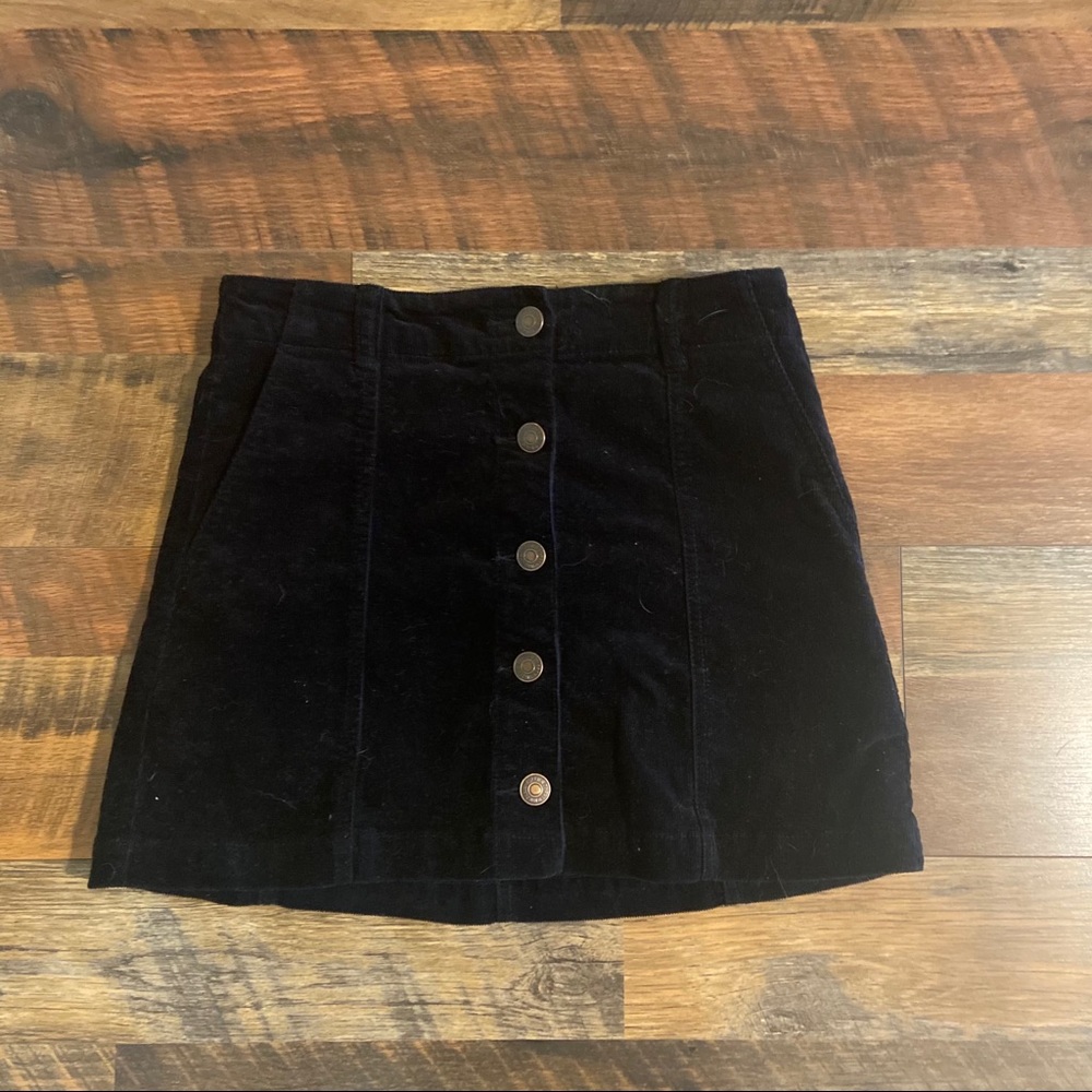 Black corduroy skirt